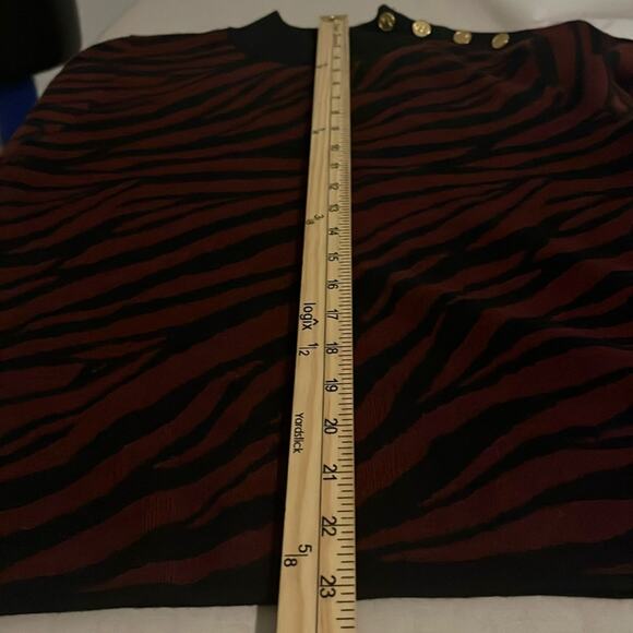 Michael Kors Zebra Print Sweater T Shirt L - Picture 4 of 10